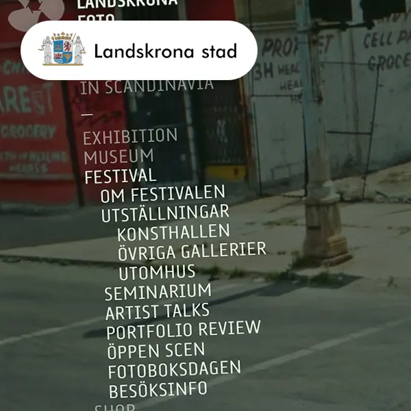 Landskrona Fotofestival project interface